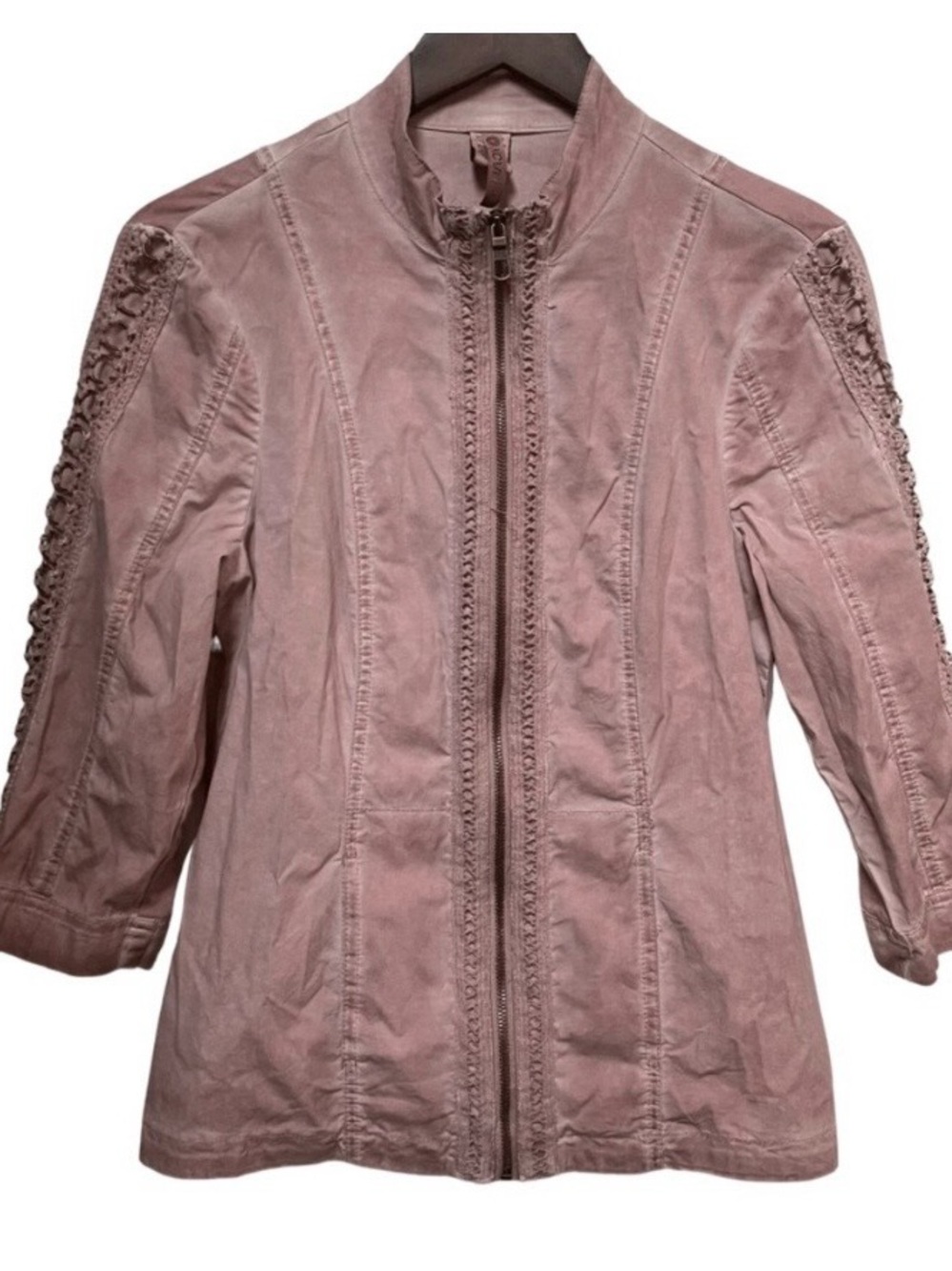 XCVI Women's 3/4 Sleeve Zip Up Jacket with Pockets Size Large